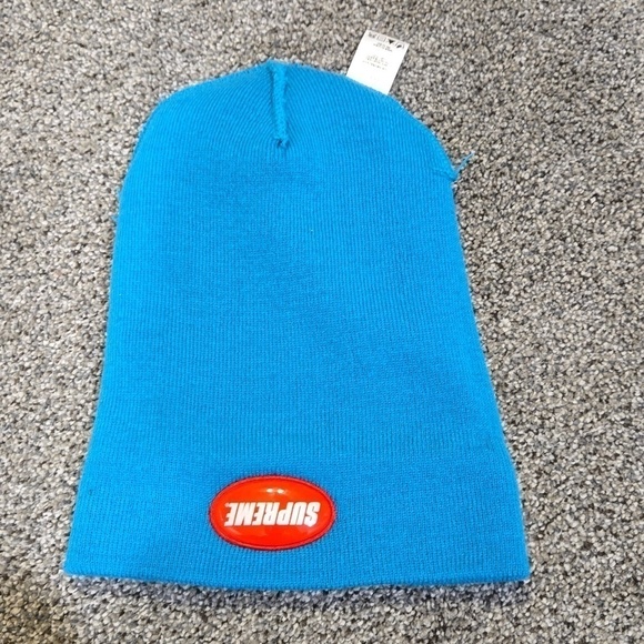 SUPREME Rubber Patch Beanie TEAL Spring/Summer \'18 unisex main image 7